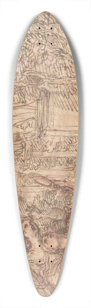 Giuseppe Passeri - Rinaldo and Armida 39.3 inch art pintail longboard deck