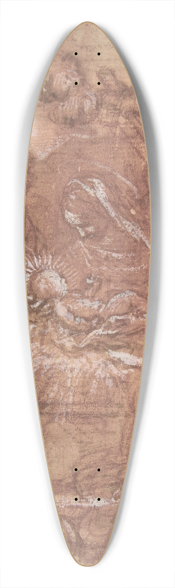 Giuseppe Passeri - The Nativity 39.3 inch art pintail longboard deck