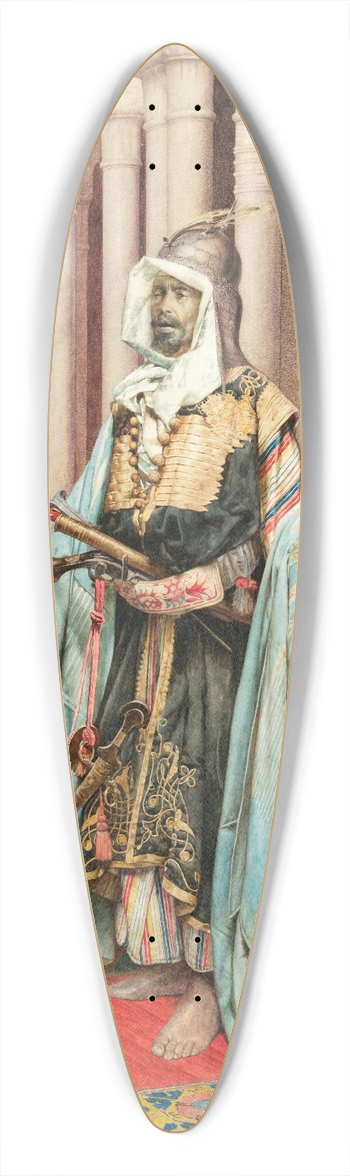 Giuseppe Signorini - Praying at the Mosque 39.3 inch art pintail longboard deck