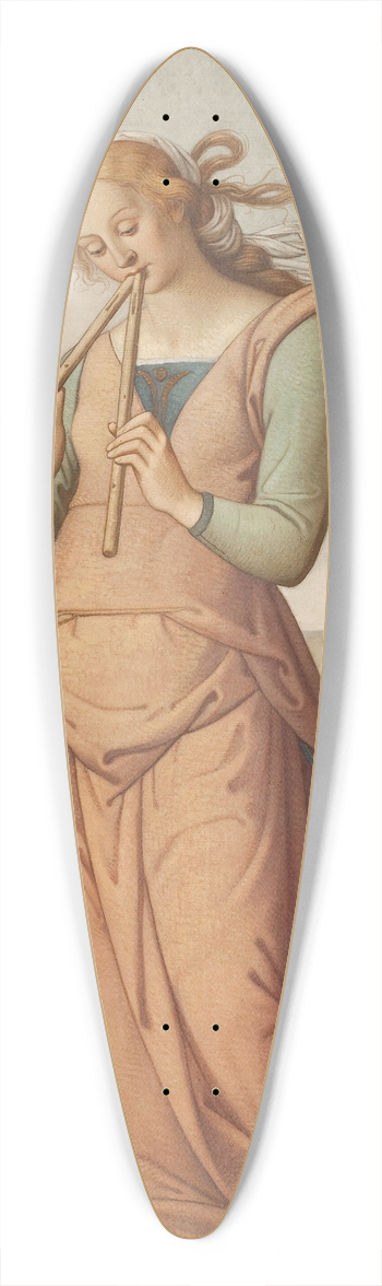 Godfried Guffens - Euterpe, Muse of Poetry 39.3 inch art pintail longboard deck