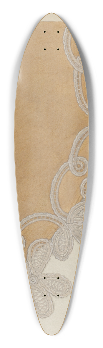 Gordena Jackson - Lace 39.3 inch art pintail longboard deck