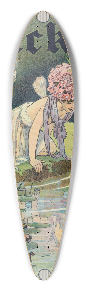 Gordon Grant - Puck Easter 1909  Psyche 39.3 inch art pintail longboard deck