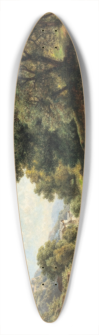Gottfried Seelos - Sdliche Idylle 39.3 inch art pintail longboard deck