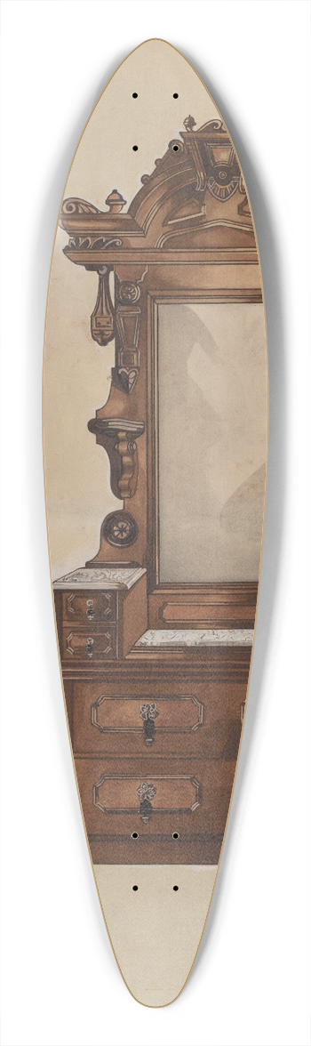 Grace Halpin - Bureau 39.3 inch art pintail longboard deck