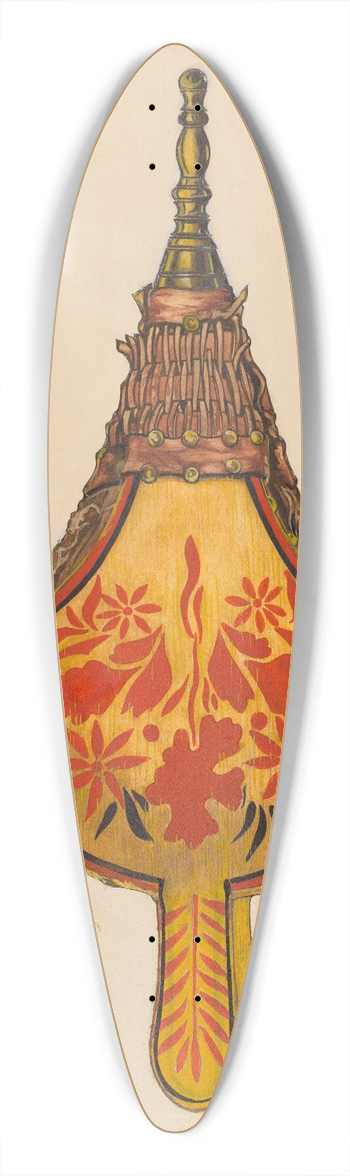Grace Halpin - Fireside Bellows 39.3 inch art pintail longboard deck