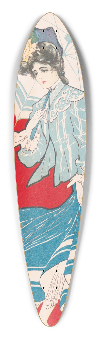 Gray Litho. Co - A rainy daisy 39.3 inch art pintail longboard deck