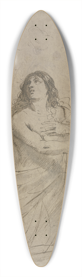Guercino - Atoning Magdalene 39.3 inch art pintail longboard deck