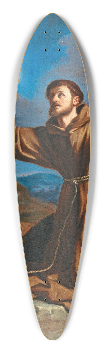 Guercino - Saint Francis receiving the Stigmata 39.3 inch art pintail longboard deck