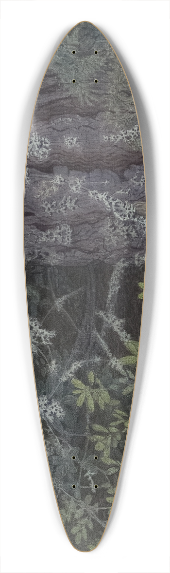 Gustaf Fjstad - Foliage 39.3 inch art pintail longboard deck