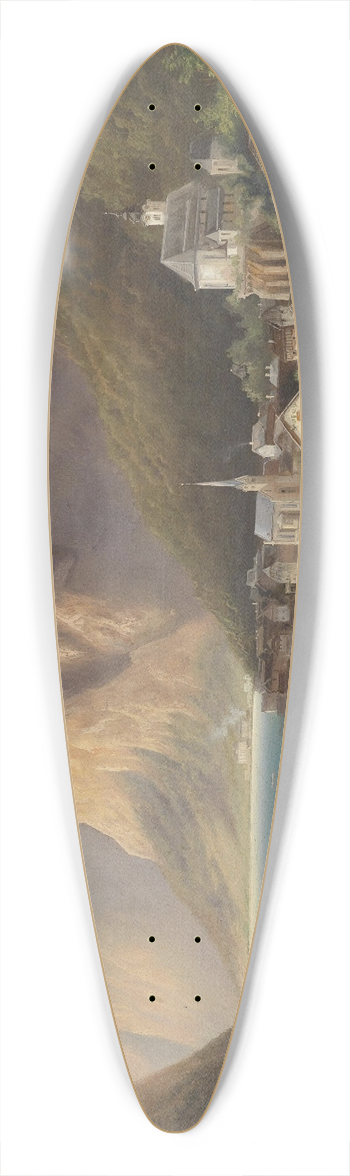 Gustav Barbarini - Blick auf Hallstatt 39.3 inch art pintail longboard deck