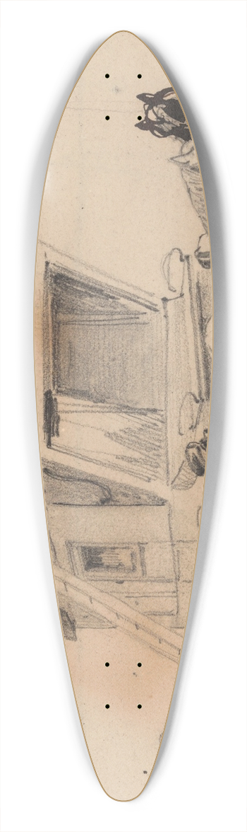 Gustave Adolphe Simonau - The Coach 39.3 inch art pintail longboard deck