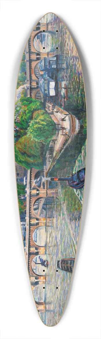 Gustave Cariot - Les Remorqueurs 39.3 inch art pintail longboard deck