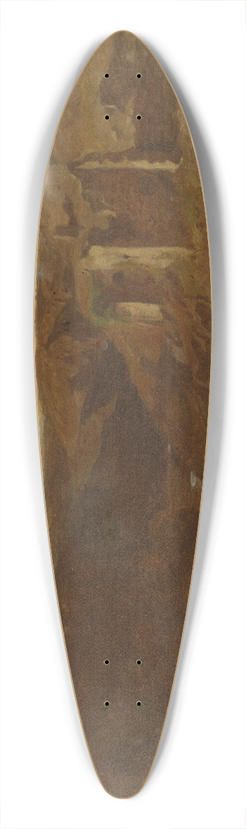 Gustave Castan - Landscape with Ruins 39.3 inch art pintail longboard deck