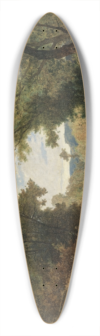 Gustave Castan - Landscape With Shepherd And Cattle 39.3 inch art pintail longboard deck