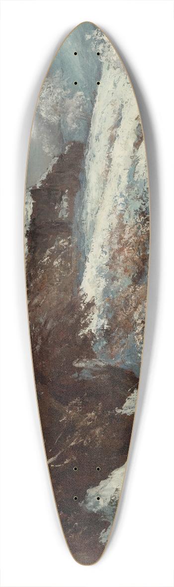 Gustave Courbet - Effet De Neige 39.3 inch art pintail longboard deck