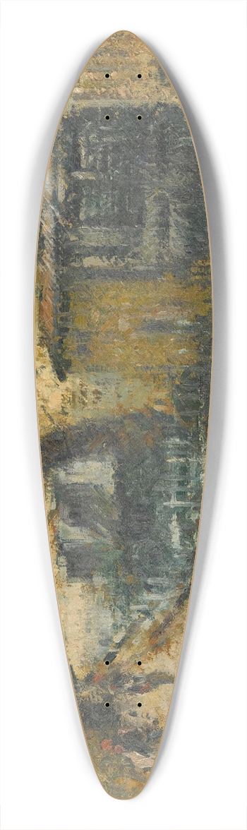 Gustave Loiseau - Pont Marie, Paris 39.3 inch art pintail longboard deck