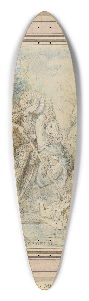 Gustave Moreau - Sankt Georg 39.3 inch art pintail longboard deck