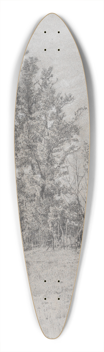 Gustav Kampmann - Erlen und Weiden bei Bottenau 39.3 inch art pintail longboard deck