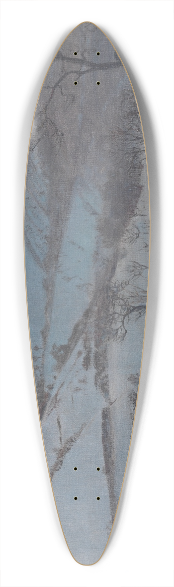 Gustav Kampmann - Wintermorgen bei Grtzingen 39.3 inch art pintail longboard deck