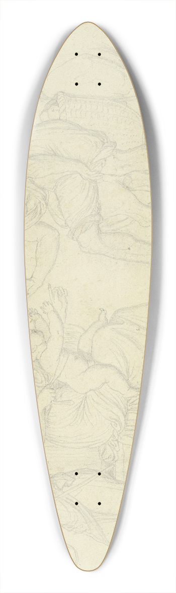 Gustav Kaupert - Ein Bauer reicht einem auf dem Scho der Mutter sitzenden Kind einen Apfel 39.3 inch art pintail longboard deck