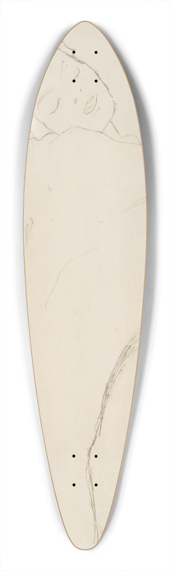 Gustav Klimt - Half nude with raised arms 39.3 inch art pintail longboard deck