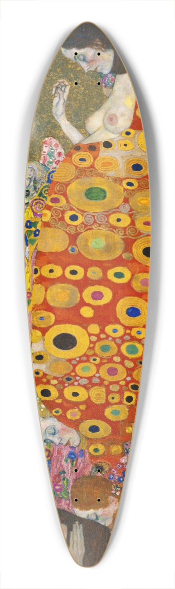 Gustav Klimt - Hope, II 39.3 inch art pintail longboard deck