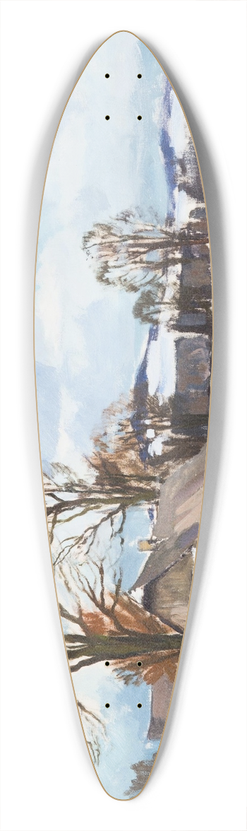 Gustav Macoun - Early Spring II 39.3 inch art pintail longboard deck