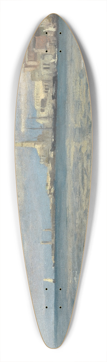 Gustav Schnleber - Molo in Genua 39.3 inch art pintail longboard deck