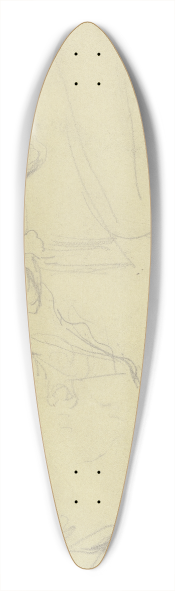 Gustav Schraegle - Woman sewing at the window 39.3 inch art pintail longboard deck