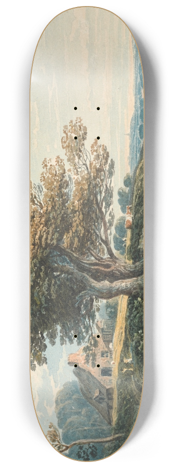 John Varley - A view of Harrow from Hampstead 8.25 inch art skate deck