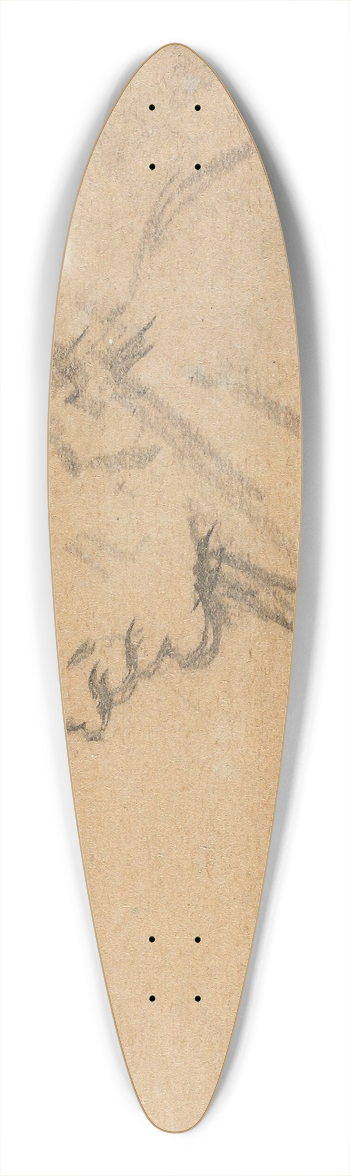 Gustav Wentzel - Figure Study 39.3 inch art pintail longboard deck