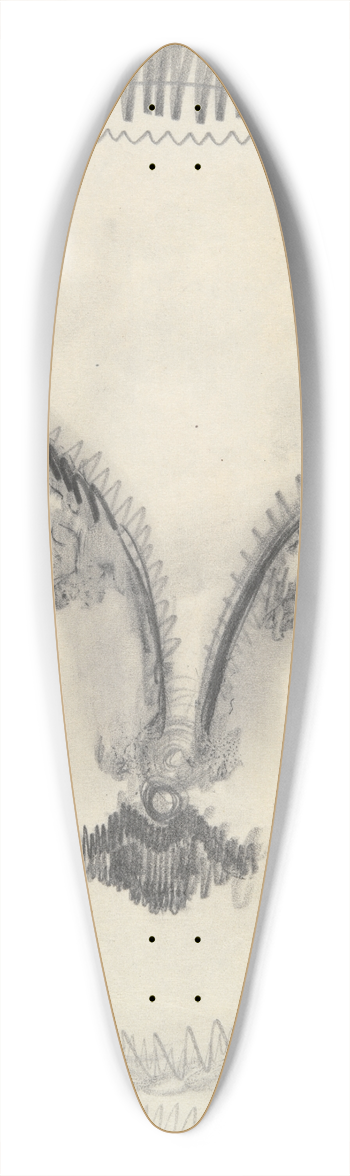 Gustaw Gwozdecki - Head 39.3 inch art pintail longboard deck