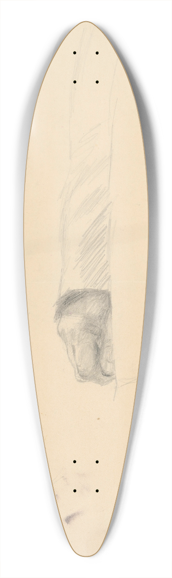 Gustv Mall - Hands Study 39.3 inch art pintail longboard deck