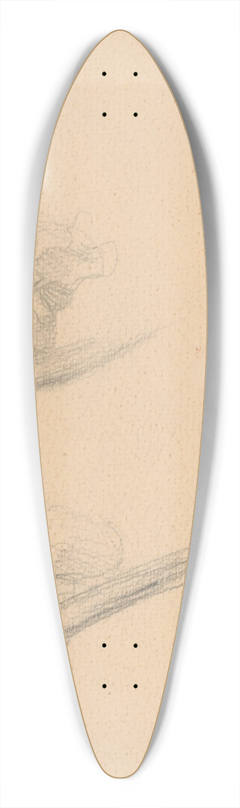 Gustv Mall - Hand with a Stick 39.3 inch art pintail longboard deck