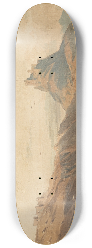 John Varley - Castle on Holy Island 8.25 inch art skate deck