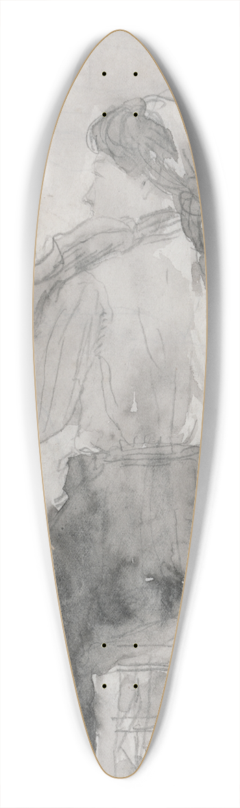 Gwen John - Young Woman playing a Violin 39.3 inch art pintail longboard deck