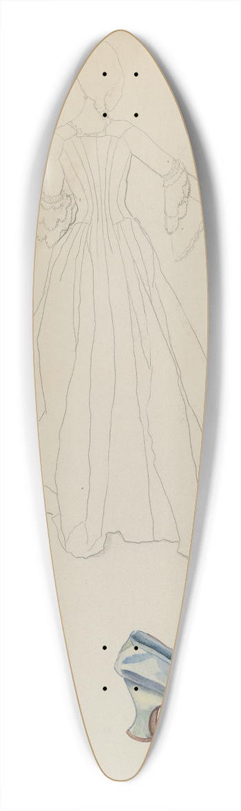 Gwyneth King - Gown and Slipper 39.3 inch art pintail longboard deck