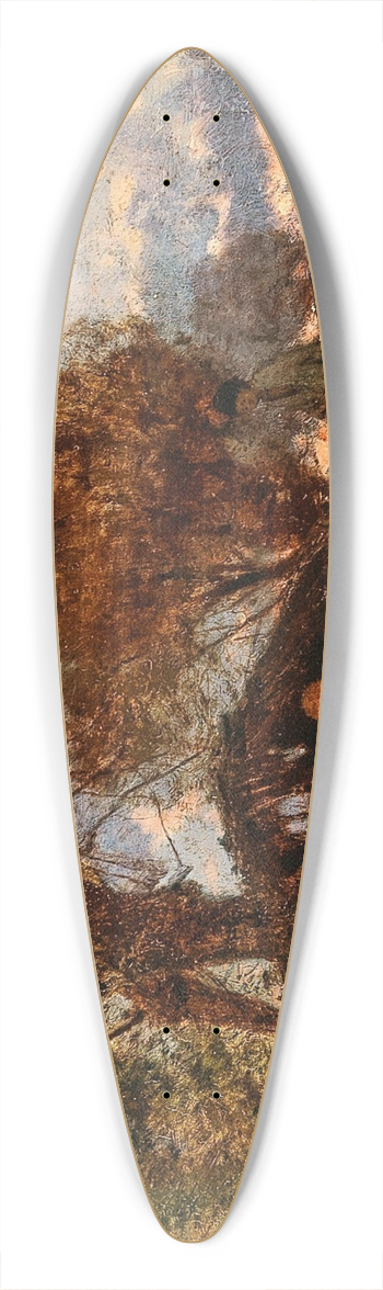 Gza Mszly - A Vast Landscape in the Evening Light 39.3 inch art pintail longboard deck