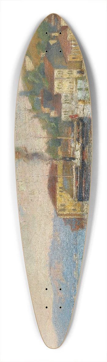 Halil Pasha - Cengelky Ferry Quay 39.3 inch art pintail longboard deck