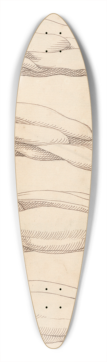 Hamlet Winstanley - Anatomical Studies of Legs 39.3 inch art pintail longboard deck