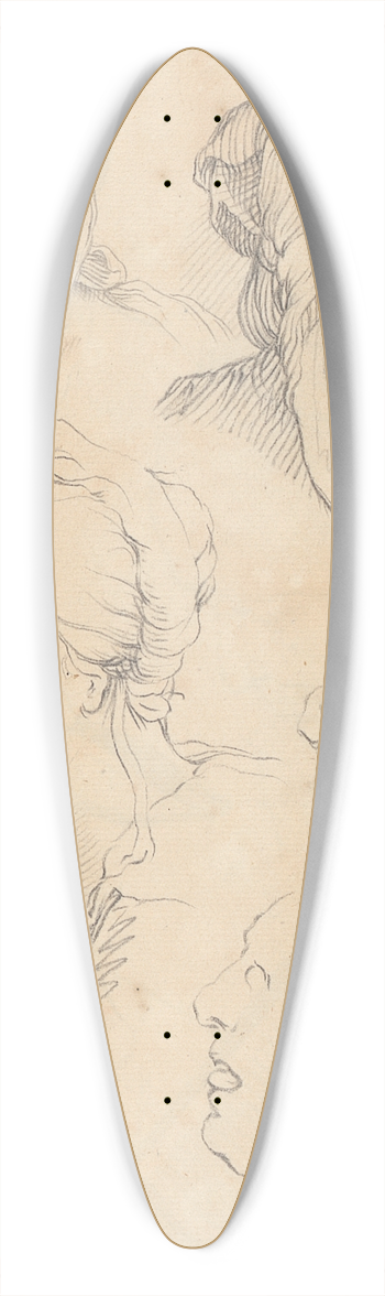Hamlet Winstanley - Six Heads 39.3 inch art pintail longboard deck
