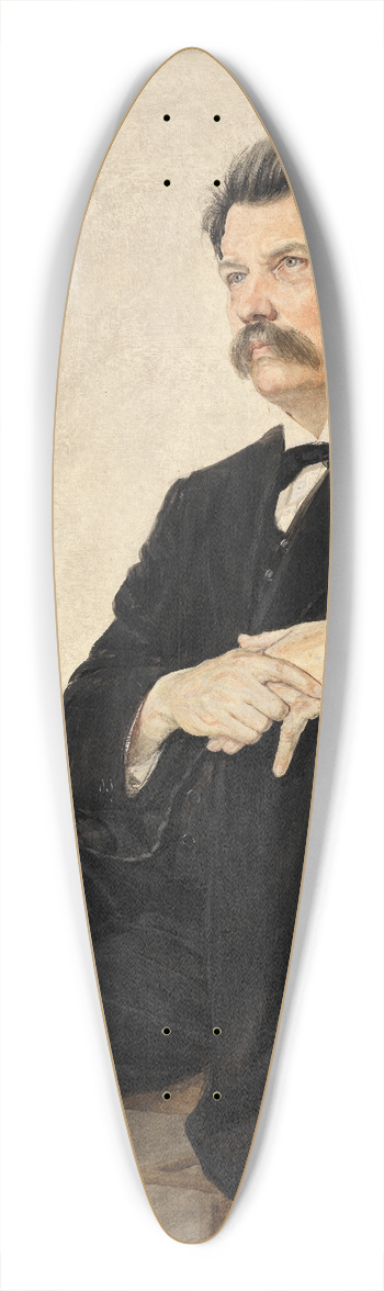 Hans Adolf Bhler - Bildnis Albert Schweitzer 39.3 inch art pintail longboard deck