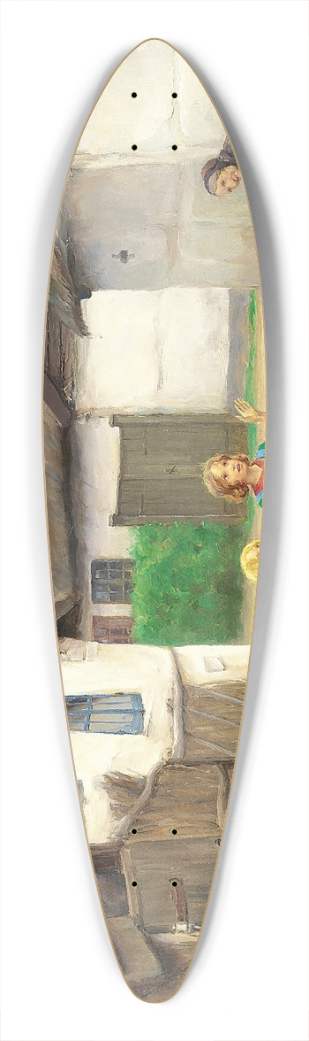 Hans Andersen Brendekilde - Brn, der blser sbebobler 39.3 inch art pintail longboard deck