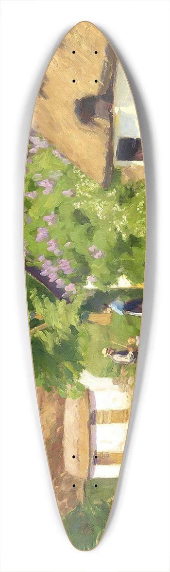 Hans Andersen Brendekilde - Sommerdag i landsbyen 39.3 inch art pintail longboard deck