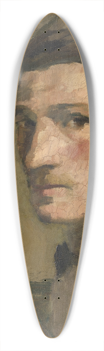 Hans Brhlmann - Self-Portrait with Palette 39.3 inch art pintail longboard deck