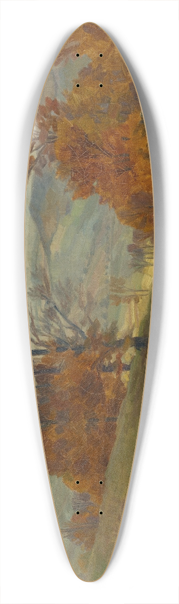 Hans Brunner - Herbstlandschaft 39.3 inch art pintail longboard deck