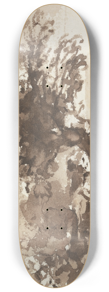 John Varley - Trees and Cottages at the Bend of a River 8.25 inch art skate deck