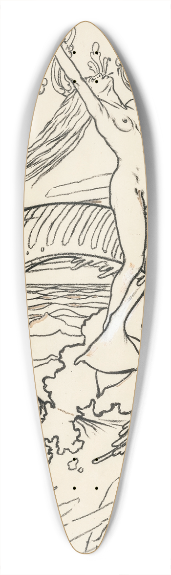 Hans Christiansen - Die Woge 39.3 inch art pintail longboard deck