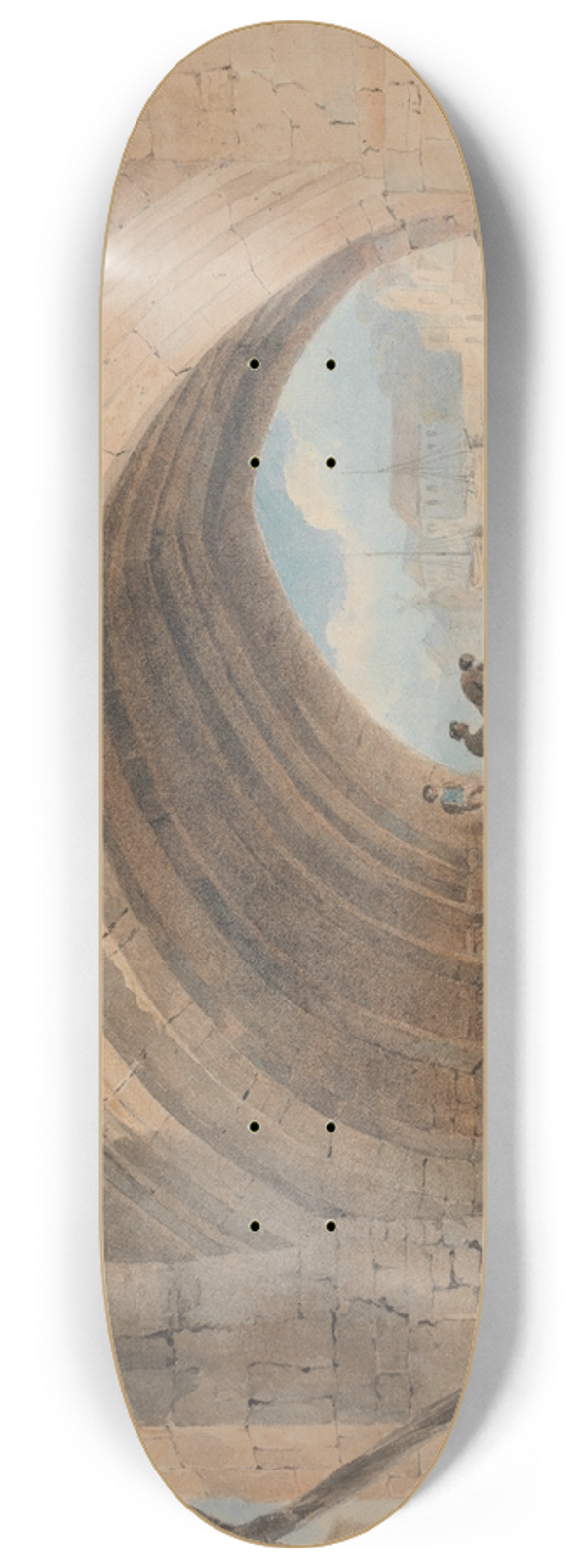 John Varley - Under the Ouse Bridge, Bathing 8.25 inch art skate deck