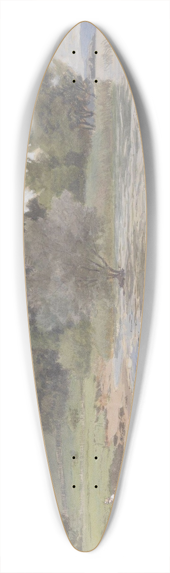 Hans Gude - Arenenberg at Ermatingen, Bodensee 39.3 inch art pintail longboard deck